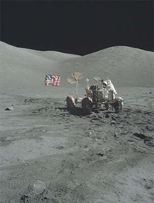 Flag on the moon