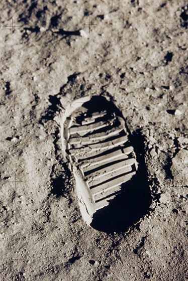 Footprint on the moon
