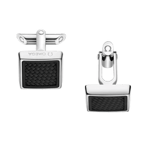 欧米茄Aqua<span class="nowrap">系列</span> 袖扣, 橡胶, 精钢 - CA05ST0000105