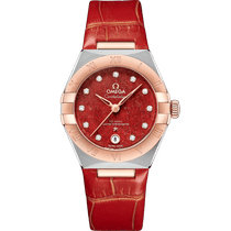 星座<span class="nowrap">系列</span> 29毫米, 精钢-Sedna™ 18k金表壳 搭配 皮表带 - 13123292099002