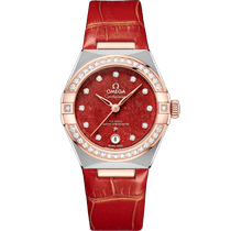 星座<span class="nowrap">系列</span> 29毫米, 精钢-Sedna™ 18k金表壳 搭配 皮表带 - 13128292099002