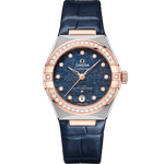 星座<span class="nowrap">系列</span> 29毫米, 精钢-Sedna™ 18k金表壳 搭配 皮表带 - 13128292099003