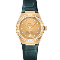 星座<span class="nowrap">系列</span> 29毫米, 黄色18 k金表壳 搭配 皮表带 - 13158292058001