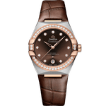 星座<span class="nowrap">系列</span> 36毫米, 精钢-Sedna™ 18k金表壳 搭配 皮表带 - 13128362063001