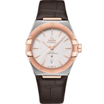 星座<span class="nowrap">系列</span> 39毫米, 精钢-Sedna™ 18k金表壳 搭配 皮表带 - 13123392002001