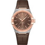 星座<span class="nowrap">系列</span> 39毫米, 精钢-Sedna™ 18k金表壳 搭配 皮表带 - 13123392013001