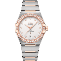 星座<span class="nowrap">系列</span> 39毫米, 精钢-Sedna™ 18k金表壳 搭配 精钢-Sedna™ 18k金表链 - 13125392052001