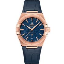 星座<span class="nowrap">系列</span> 39毫米, Sedna™ 18k金表壳 搭配 皮表带 - 13153392003001