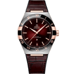 星座<span class="nowrap">系列</span> 41毫米, 精钢-Sedna™ 18k金表壳 搭配 皮表带 - 13123412111001