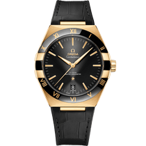 星座<span class="nowrap">系列</span> 41毫米, 黄色18 k金表壳 搭配 皮表带 - 13163412101001