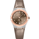 星座<span class="nowrap">系列</span> 34毫米, 精钢-Sedna™ 18k金表壳 搭配 皮表带 - 13123342063001