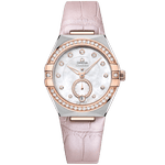 星座<span class="nowrap">系列</span> 34毫米, 精钢-Sedna™ 18k金表壳 搭配 皮表带 - 13128342055001