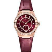 星座<span class="nowrap">系列</span> 34毫米, Sedna™ 18k金表壳 搭配 皮表带 - 13158342061001