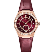 星座<span class="nowrap">系列</span> 34毫米, Sedna™ 18k金表壳 搭配 皮表带 - 13158342061001