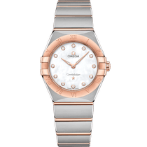 星座<span class="nowrap">系列</span> 28毫米, 精钢-Sedna™ 18k金表壳 搭配 精钢-Sedna™ 18k金表链 - 13120286055001