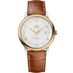 碟飞<span class="nowrap">系列</span> 39.5毫米, 精钢-黄色18 k金表壳 搭配 皮表带 - 42423402002001