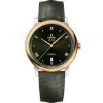 碟飞<span class="nowrap">系列</span> 39.5毫米, 精钢-黄色18 k金表壳 搭配 皮表带 - 42423402010001