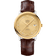 碟飞<span class="nowrap">系列</span> 39.5毫米, 精钢-黄色18 k金表壳 搭配 皮表带 - 42423402058001
