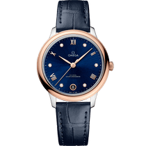 碟飞<span class="nowrap">系列</span> 34毫米, 精钢-Sedna™ 18k金表壳 搭配 皮表带 - 43423342053001