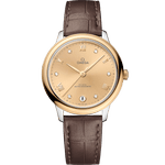 碟飞<span class="nowrap">系列</span> 34毫米, 精钢-黄色18 k金表壳 搭配 皮表带 - 43423342058001