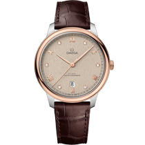 碟飞<span class="nowrap">系列</span> 40毫米, 精钢-Sedna™ 18k金表壳 搭配 皮表带 - 43423402059001