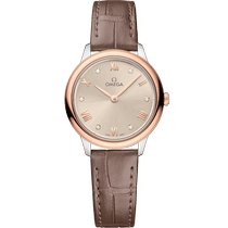 碟飞系列 典雅<span class="nowrap">腕表</span> 27.5毫米, 精钢-Sedna&trade; 18k金表壳 搭配 皮表带 - 43423286059001