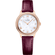 碟飞系列 典雅<span class="nowrap">腕表</span> 27.5毫米, Sedna&trade; 18k金表壳 搭配 皮表带 - 43458286055001