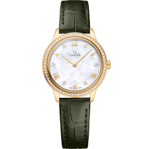 碟飞<span class="nowrap">系列</span> 27.5毫米, 黄色18 k金表壳 搭配 皮表带 - 43458286055002