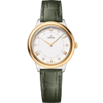 碟飞<span class="nowrap">系列</span> 30毫米, 精钢-黄色18 k金表壳 搭配 皮表带 - 43423306052002