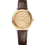 碟飞<span class="nowrap">系列</span> 30毫米, 精钢-黄色18 k金表壳 搭配 皮表带 - 43423306058001