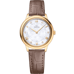 碟飞<span class="nowrap">系列</span> 30毫米, 黄色18 k金表壳 搭配 皮表带 - 43453306055002