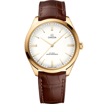 碟飞<span class="nowrap">系列</span> 40毫米, 黄色18 k金表壳 搭配 皮表带 - 43553402109001