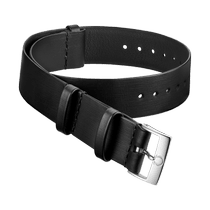 NATO<span class="nowrap">表带</span> - 皮革, 黑色 - 031CUZ011417w