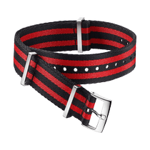 NATO<span class="nowrap">表带</span> - 尼龙, 黑色和红色相间的5道条纹 - 031ZSZ002042w