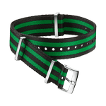 NATO<span class="nowrap">表带</span> - 尼龙, 黑色和绿色 - 031CWZ008803w