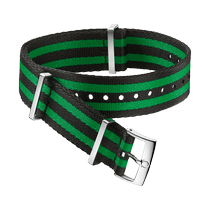 NATO<span class="nowrap">表带</span> - 尼龙, 黑色和绿色 - 031CWZ008803w