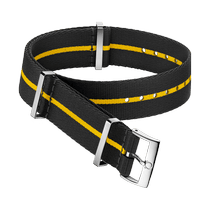 NATO<span class="nowrap">表带</span> - 尼龙, 黑色和黄色 - 031CWZ014683w