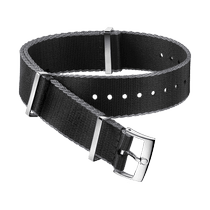 NATO<span class="nowrap">表带</span> - 尼龙, 黑色和灰色饰边 - 031ZSZ002044w