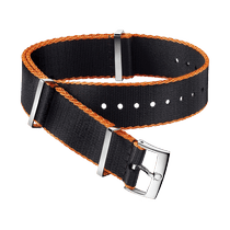 NATO<span class="nowrap">表带</span> - 尼龙, 黑色和橙色饰边 - 031ZSZ002046w