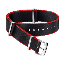 NATO<span class="nowrap">表带</span> - 尼龙, 黑色和红色饰边 - 031ZSZ002041w