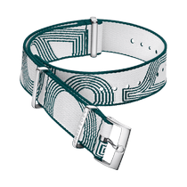 NATO<span class="nowrap">表带</span> - 尼龙, 绿色和白色 - 031Z019140W