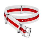 NATO<span class="nowrap">表带</span> - 尼龙, 红色和白色 - 031CWZ010640w