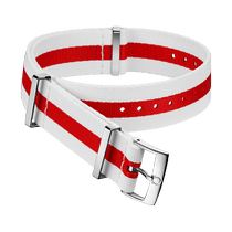 NATO<span class="nowrap">表带</span> - 尼龙, 红色和白色 - 031CWZ010640w