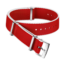 NATO<span class="nowrap">表带</span> - 尼龙, 红色和白色 - 031CWZ010718w
