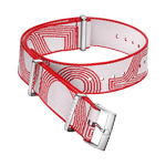 NATO<span class="nowrap">表带</span> - 尼龙, 红色和白色 - 031Z019128W