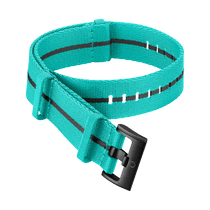 NATO<span class="nowrap">表带</span> - 尼龙, 绿松石色和黑色 - 031Z019988W