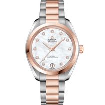 海马<span class="nowrap">系列</span> 34毫米, 精钢-Sedna™ 18k金表壳 搭配 精钢-Sedna™ 18k金表链 - 22020342055001