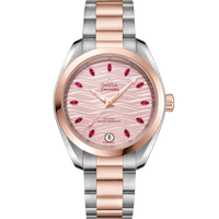 海马系列 AQUA TERRA 150米<span class="nowrap">腕表</span> 34毫米, 精钢-Sedna™ 18k金表壳 搭配 精钢-Sedna™ 18k金表链 - 22020342060001