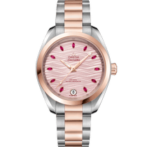 海马<span class="nowrap">系列</span> 34毫米, 精钢-Sedna™ 18k金表壳 搭配 精钢-Sedna™ 18k金表链 - 22020342060001