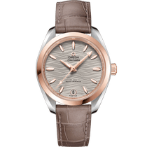 海马<span class="nowrap">系列</span> 34毫米, 精钢-Sedna™ 18k金表壳 搭配 皮表带 - 22023342006001